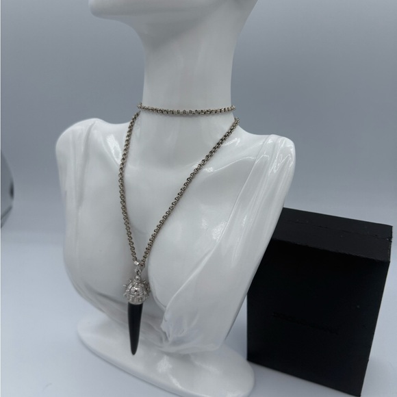 Dolce & Gabbana Black Tooth Pendant Necklace